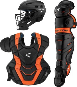 Easton Elite X Catcher Set Adult Black/Orange Easton Elite X Catcher Set Adult Black/Orange