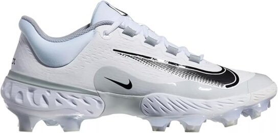 Nike Huarache Elite 4 White/Grey Low Rubber Cleats Nike Huarache Elite 4 White/Grey Low Rubber Cleats