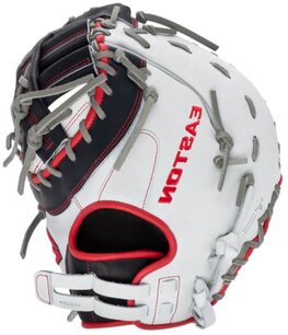 Easton Professional Collection Softball Color Splash 13" First Base Glove White/Navy/Red LHT Easton Professional Collection Softball Color Splash 13" First Base Glove White/Navy/Red LHT