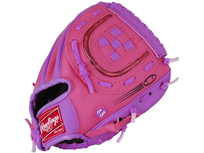 Rawlings Girls Rule 9" Youth Glove Pink/Purple RHT Rawlings Girls Rule 9" Youth Glove Pink/Purple RHT