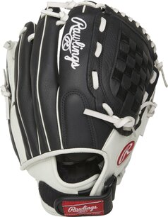 Rawlings Shut Out Softball 11.5" Infield/Pitcher Glove Black/White RHT Rawlings Shut Out Softball 11.5" Infield/Pitcher Glove Black/White RHT