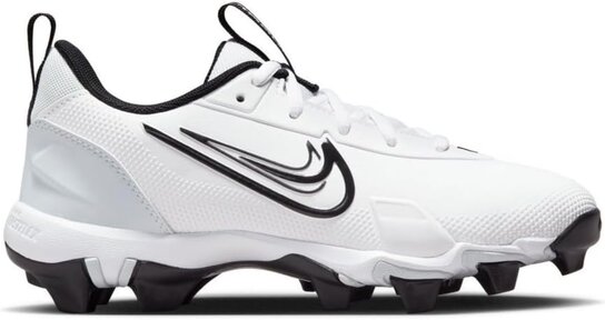 Nike Trout 9 White Low Rubber Cleats Youth