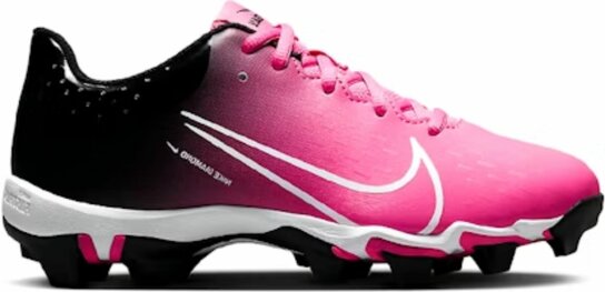 Nike Hyperdiamond 4 Black/Pink Rubber Cleats
