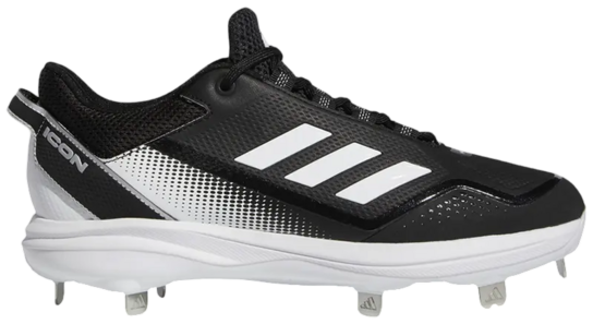 Adidas Icon 7 Black/White Metal Cleats