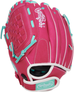 Rawlings Sure Catch Softball 10.5'' Youth Glove Pink/Mint/White LHT