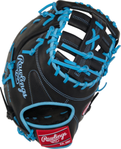 Rawlings R9 13" First Base Glove Black/Columbia Blue RHT