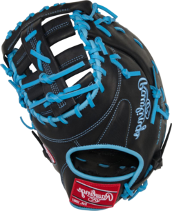Rawlings R9 13" First Base Glove Black/Columbia Blue LHT