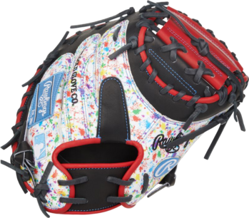 Rawlings Heart of the Hide 33.5" Catcher Glove Black/Red/Splatter RHT