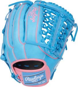 Rawlings Heart of the Hide 12.75" Outfield Glove Columbia Blue/Pink RHT