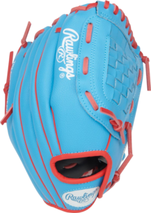 Rawlings Players Series 10.5" Youth Glove Columbia Blue/Red RHT