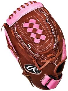 Rawlings Fastpitch 11" Youth Glove Brown/Pink LHT Rawlings Fastpitch 11" Youth Glove Brown/Pink LHT