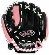 Rawlings Players Series 10" Youth Glove Black/Pink RHT Rawlings Players Series 10" Youth Glove Black/Pink RHT