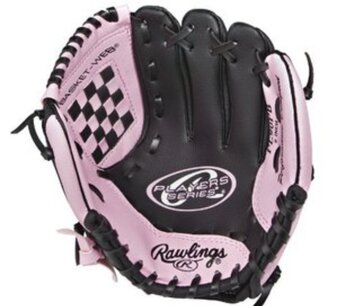 Rawlings Players Series 9" Youth Glove Pink/Black RHT Rawlings Players Series 9" Youth Glove Pink/Black RHT