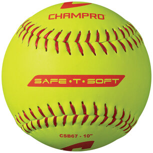CSB67 - Champro 10" SAFE-T-SOFT Indoor/outdoor durahide practice softbal CSB67 - Champro 10" SAFE-T-SOFT Indoor/outdoor durahide practice softbal
